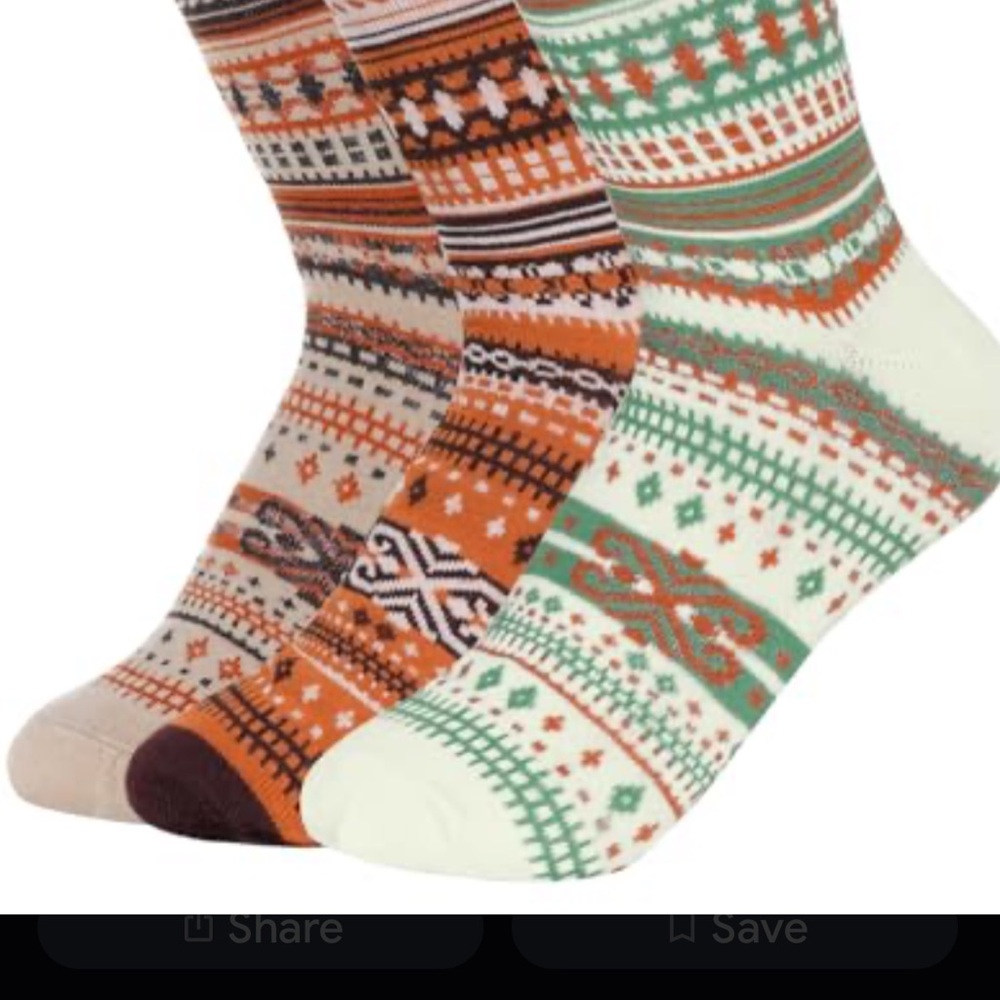 Patterned 3PK  Multicolor Socks - Picture 3 of 3